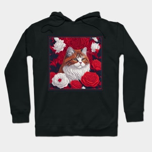 Ragamuffin cat. Style vector (red version ragamuffin cat) Hoodie